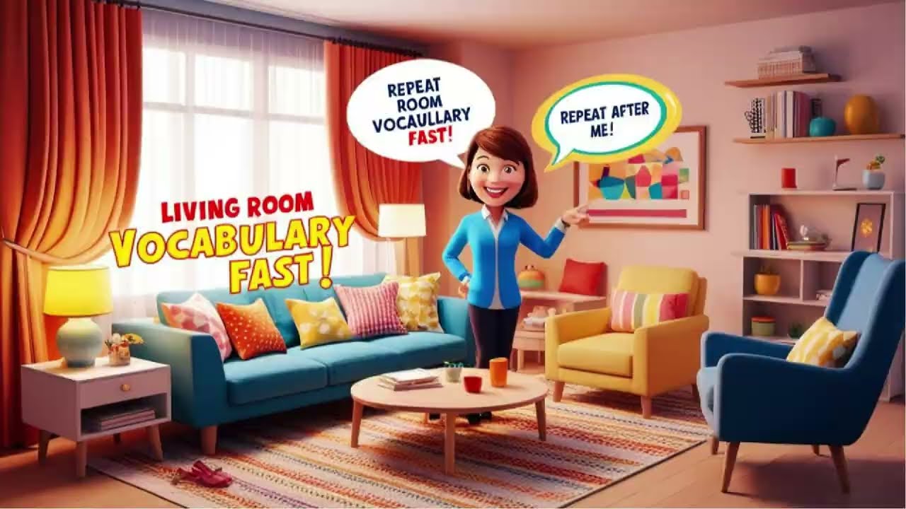 Living Room Words You MUST Know! 🛋️ | Day 3 – 90 Day's Journey