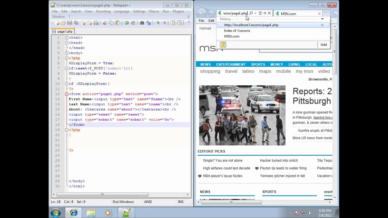 PHP Lesson 30 - Hiding a Form after a Submit