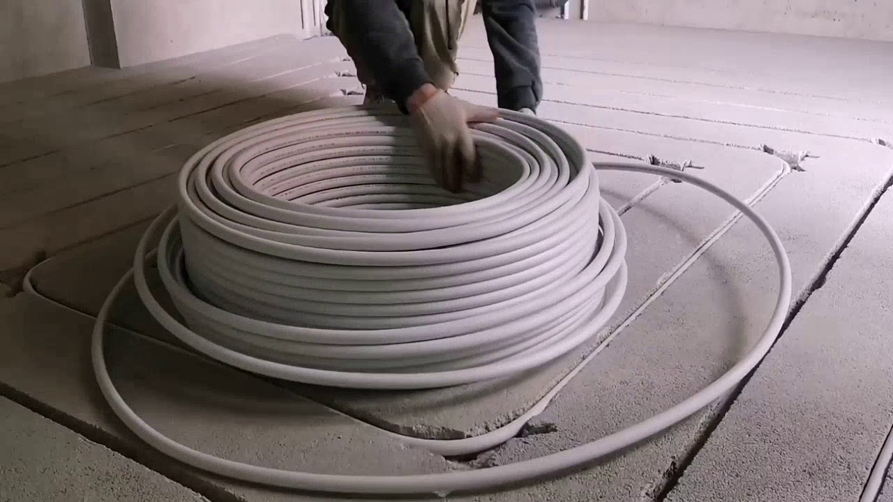 Тёплый пол в существующей стяжке.