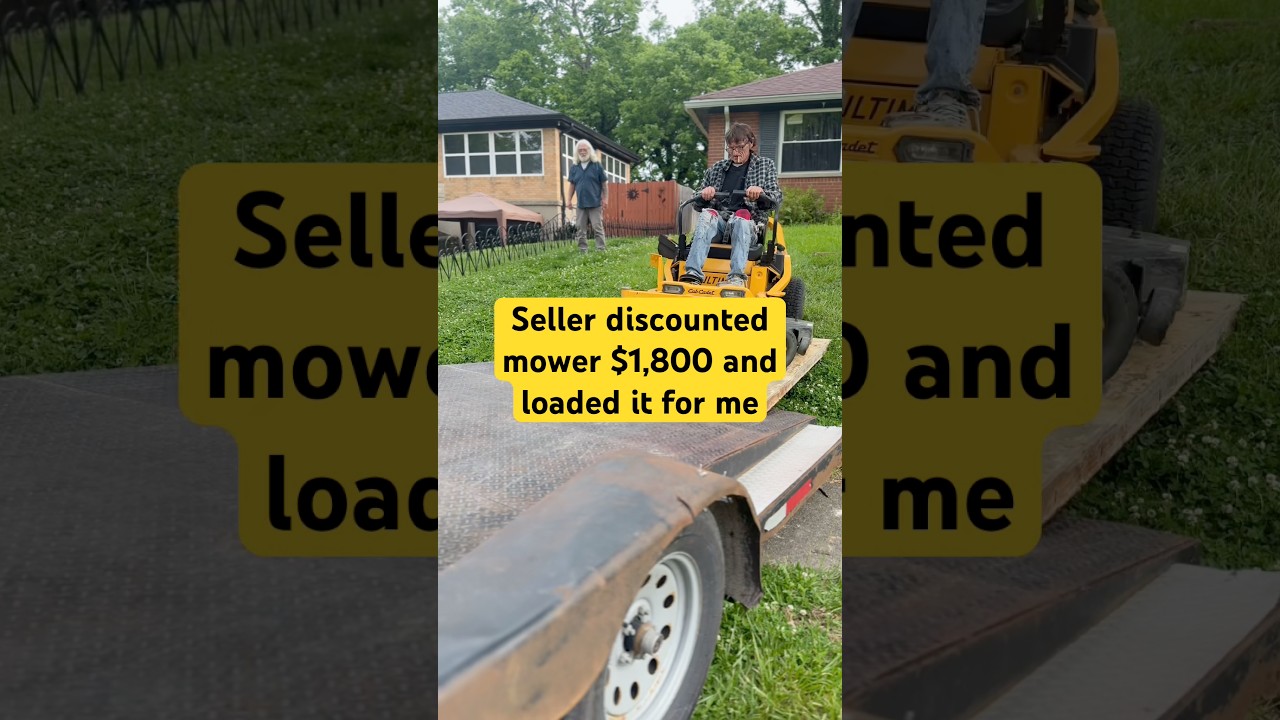 Перепродаю подержанные газонокосилки с нулевым радиусом поворота на Facebook Marketplace! #cubcad...