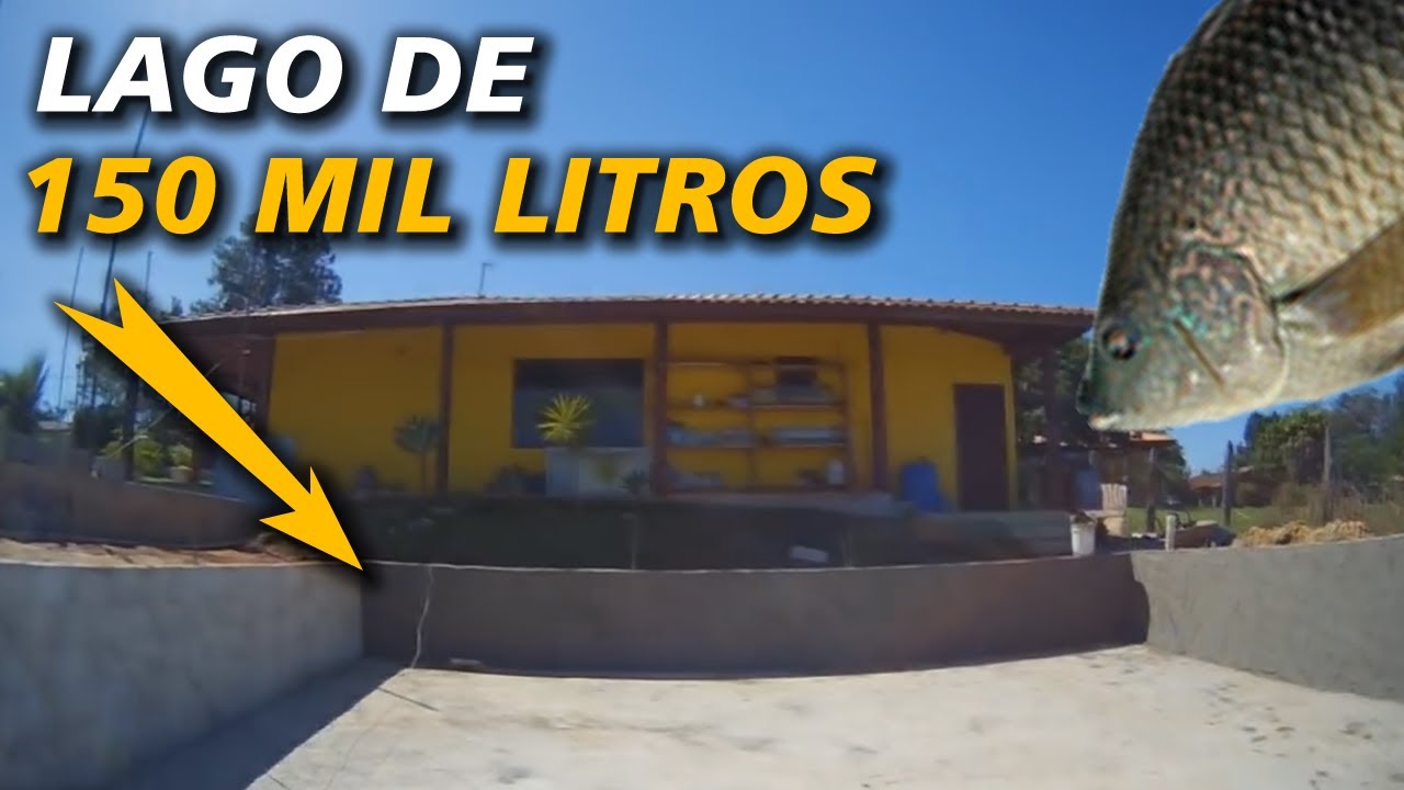 FIZ UM LAGO DE ALVENARIA NA PORTA DE CASA - Cortes Saalada