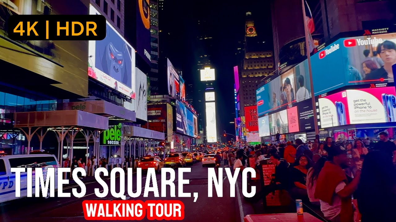TIMES SQUARE NEW YORK CITY 4K NIGHT WALKING TOUR