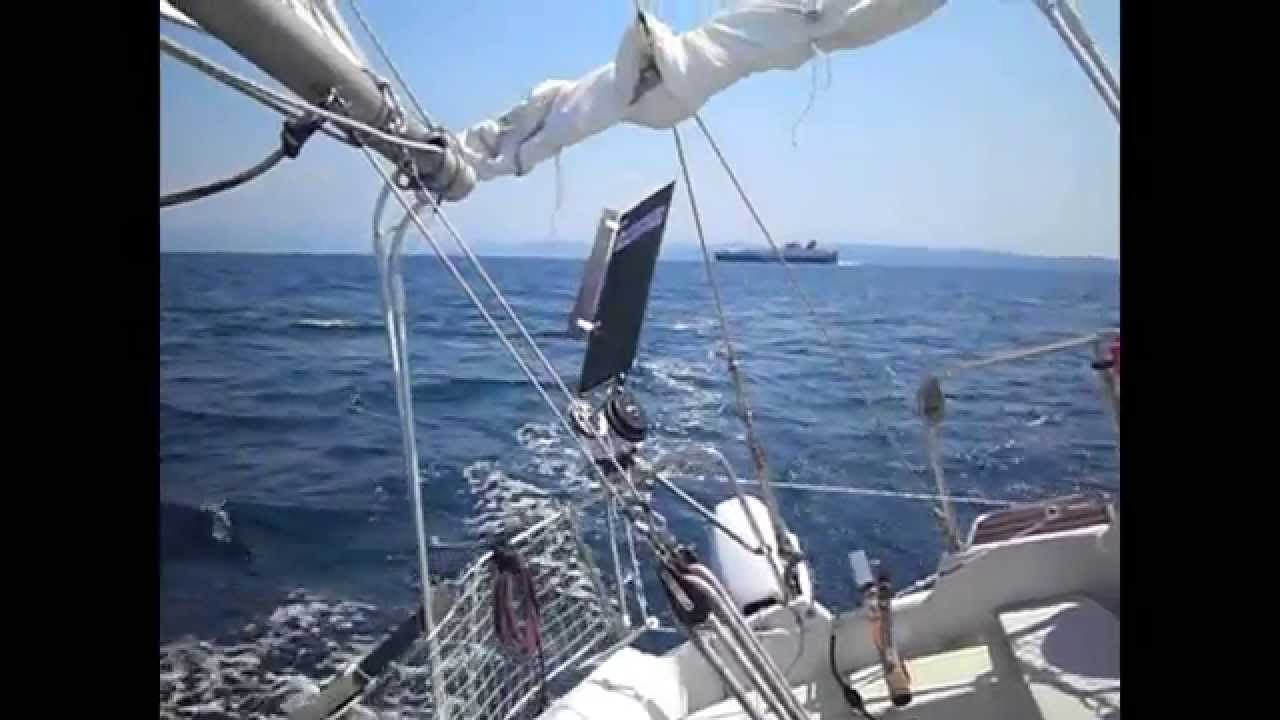 Aristo timone a vento auto costruito - test di bolina visto da prua