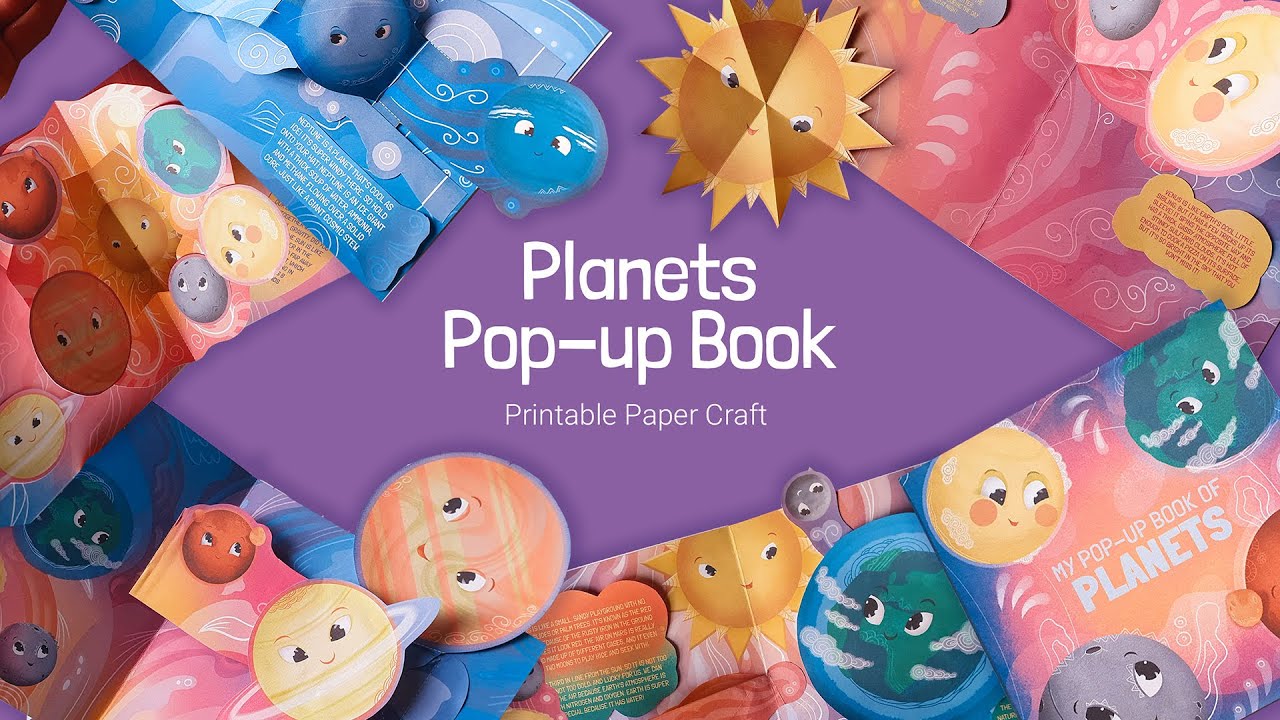 Planets DIY pop-up book for kids - How to Make