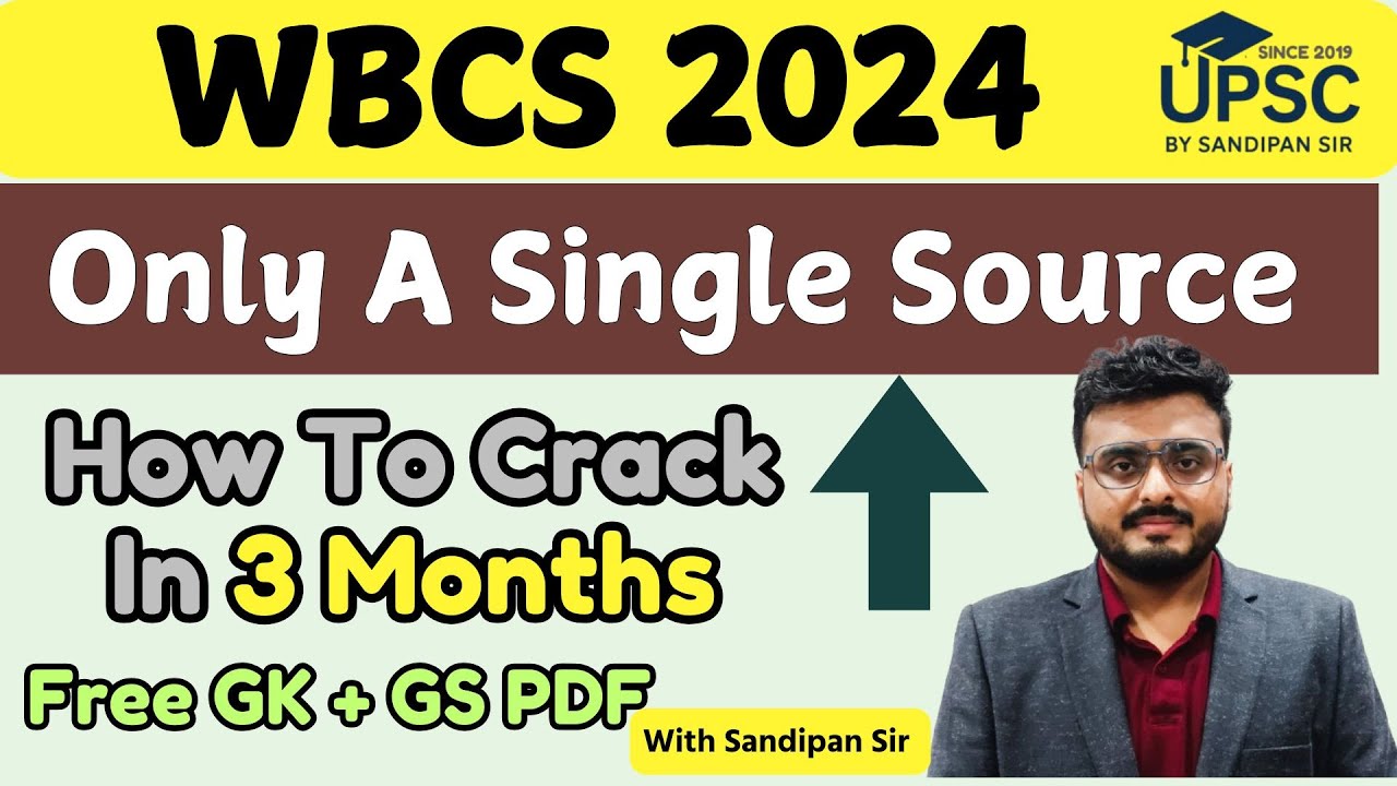WBCS 2024 How To Crack in 3 Months | Use Only a Single Book | Sandipan Sir