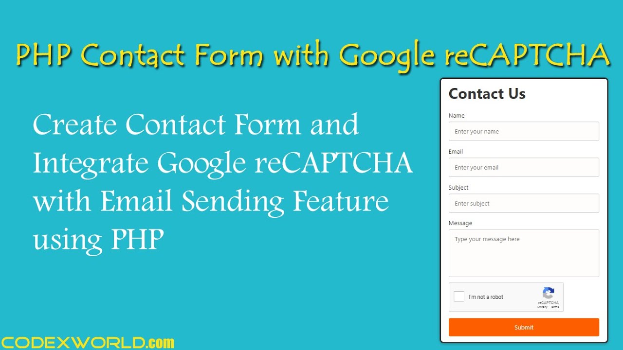 PHP Contact Form with Google reCAPTCHA