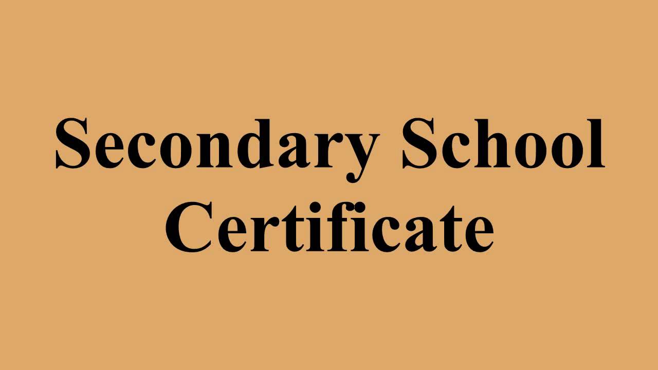 Secondary School Certificate