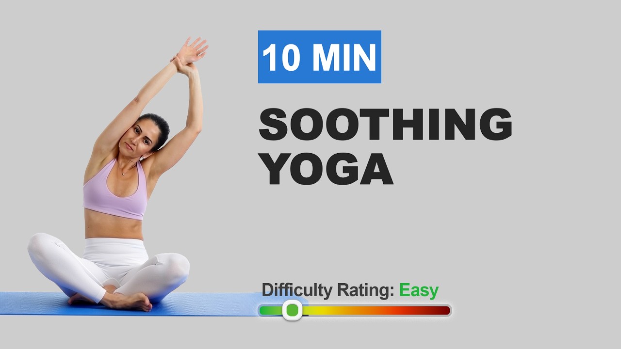 10 min Soothing Yoga to Ease Anxiety and Tension | Daily Stretch | Release Neck & Shoulders Tension