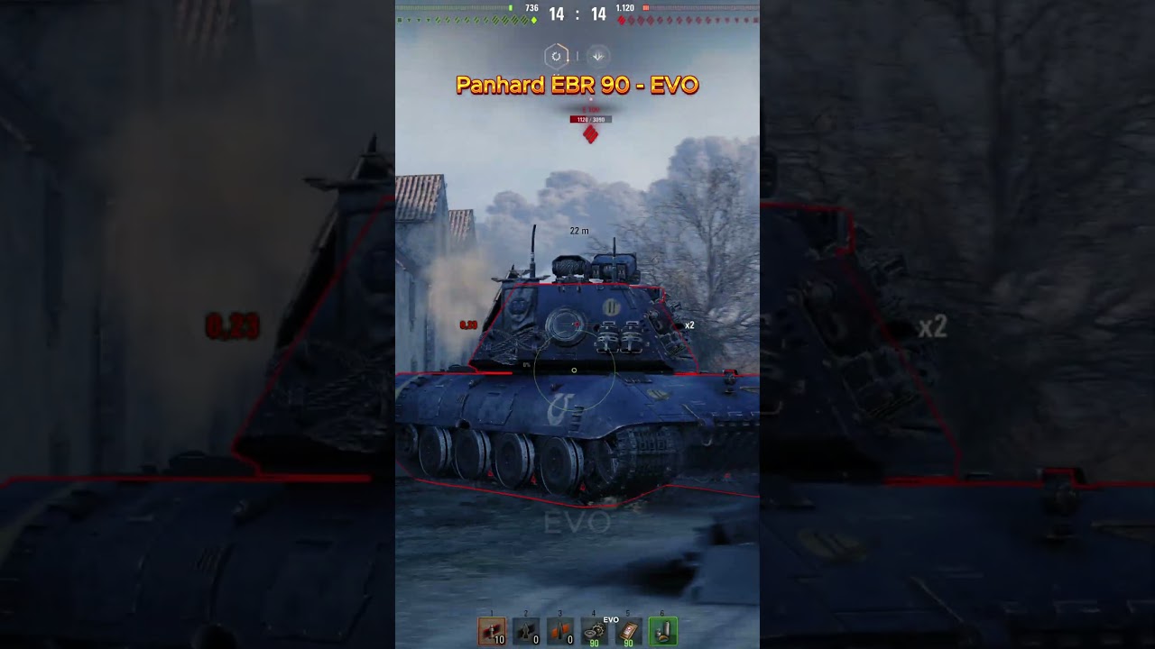 Panhard EBR 90 vs E 100 World of Tanks #short #shorts