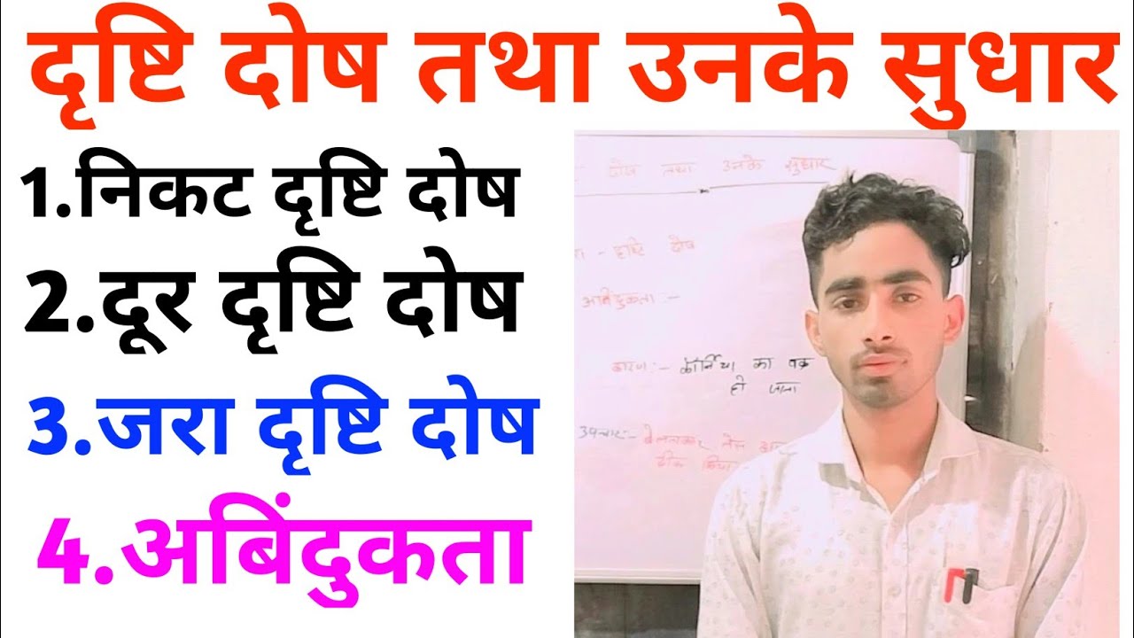 दृष्टि दोष तथा उनके सुधार | Defects of vision and their correction | Dristi dosh Class 10