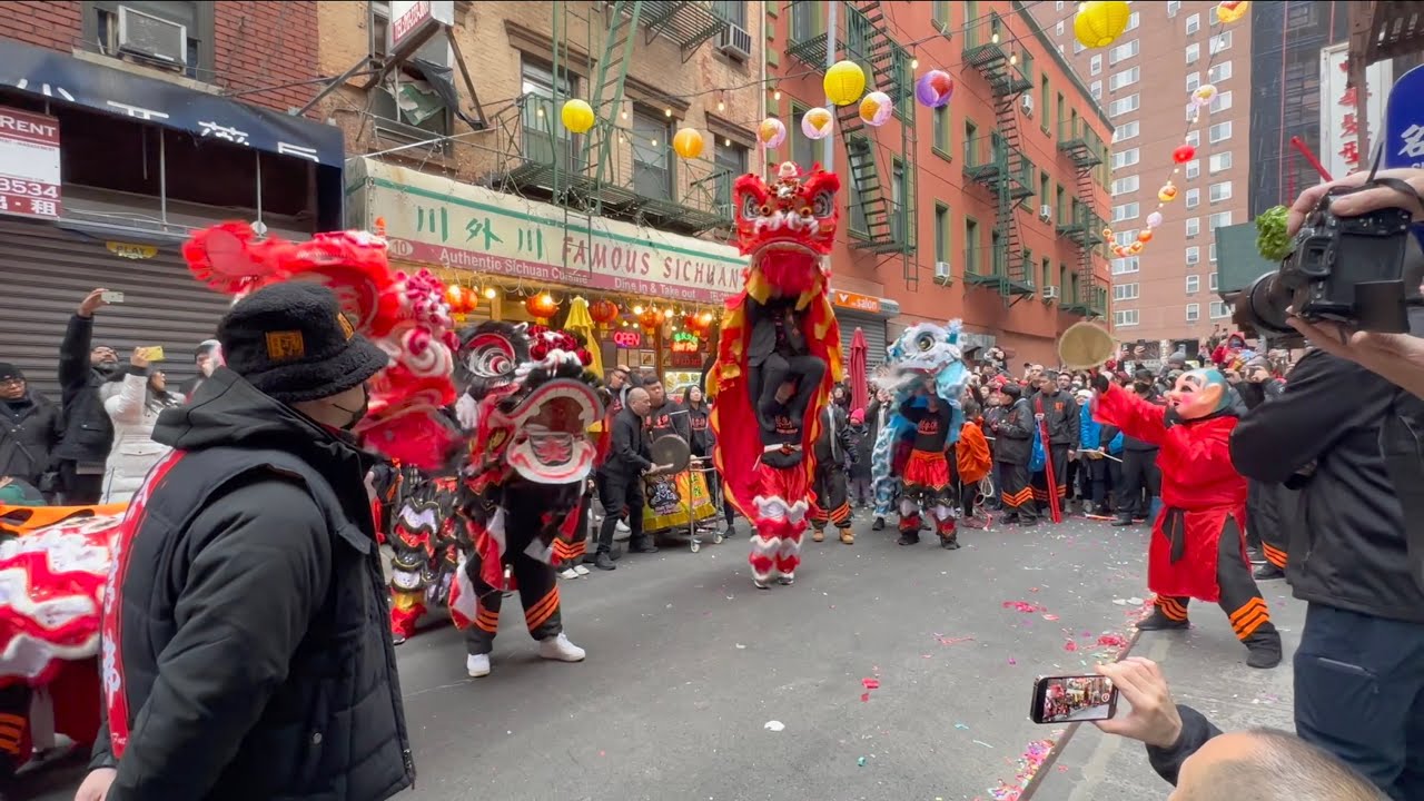 New York Choy Lay Fut Lion Dance- 2023 Chinese New Year- @CurryHouse