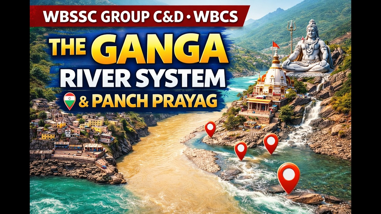 🔥WBSSC GROUP C & D | WBCS 🌊 গঙ্গা নদী ব্যবস্থা ও পঞ্চ প্রয়াগ সম্পূর্ণ আলোচনা | Geography GK #wbssc