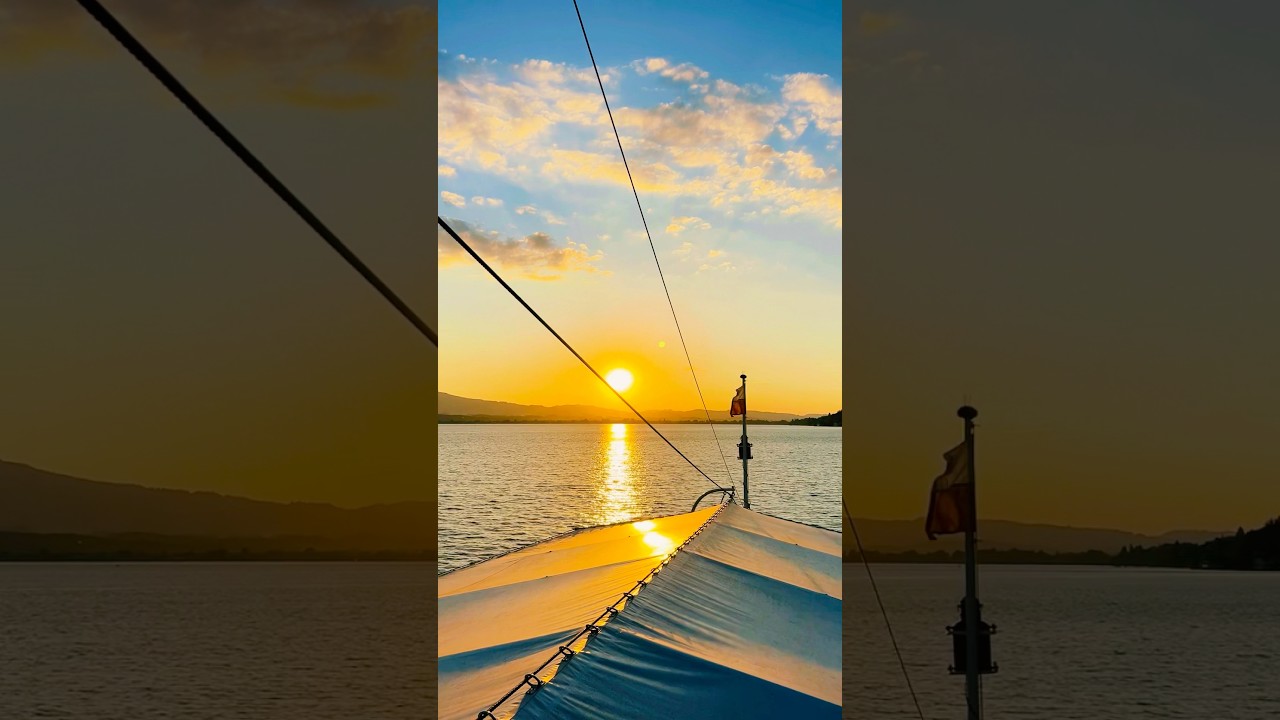 Golden Hour on the Water | Lake Thun #sunset #lakethun #howgreatisourgod