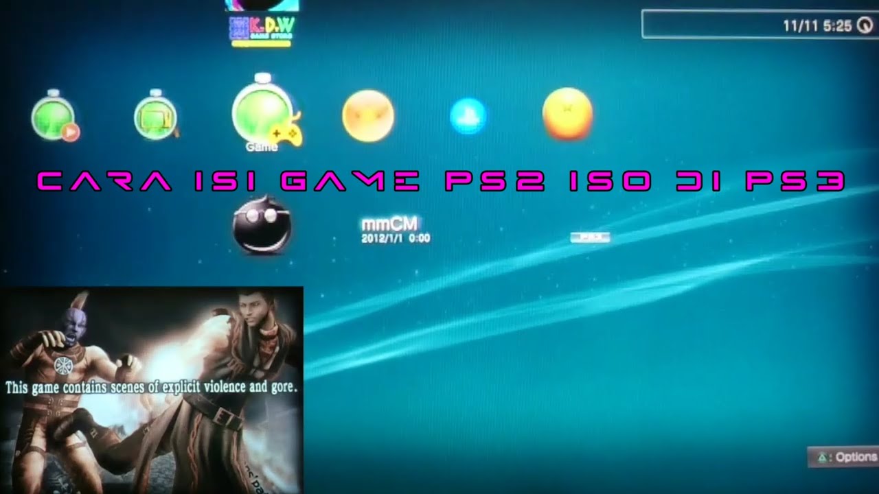 CARA ISI GAME PS2 ISO DI PS3