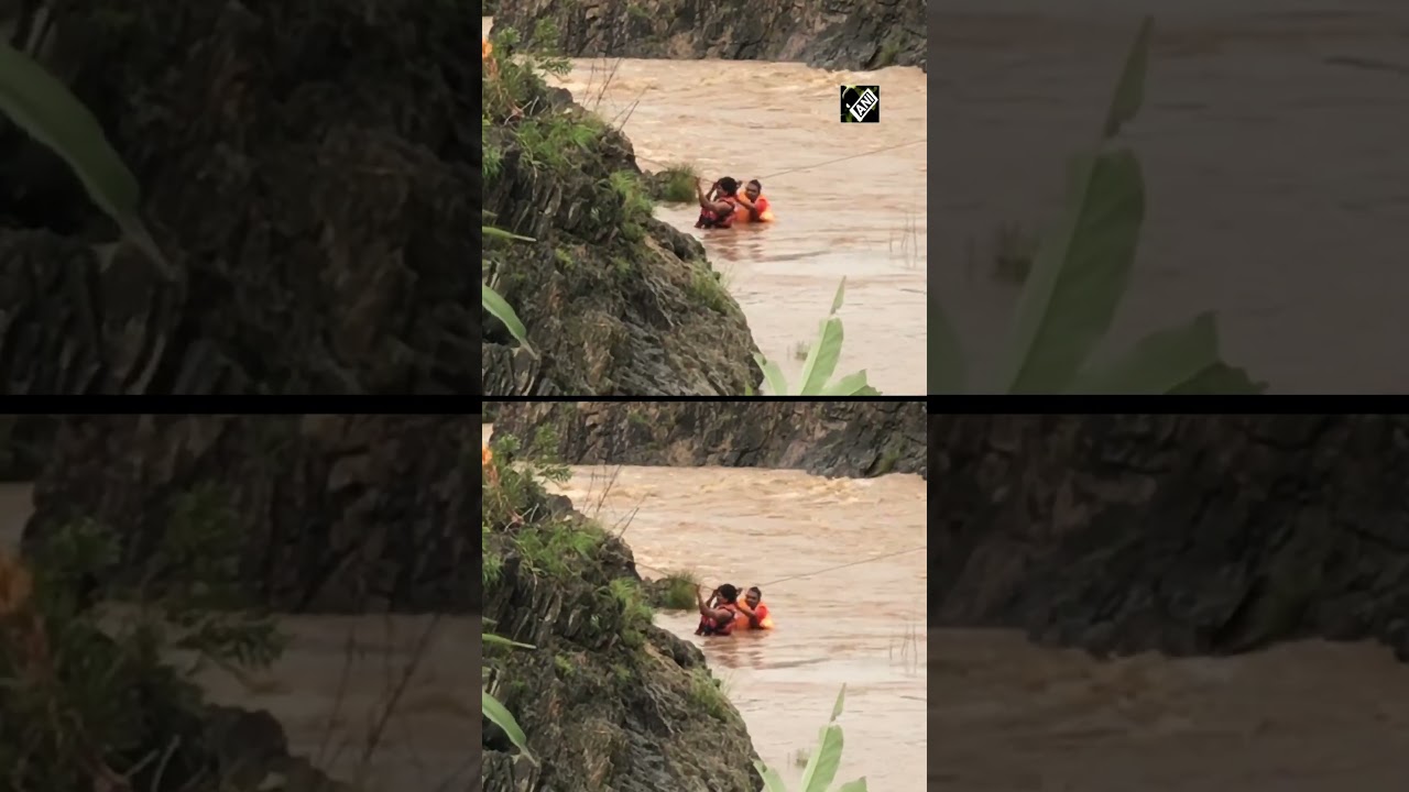 MP: NDRF team rescues four people stranded in Narmada River