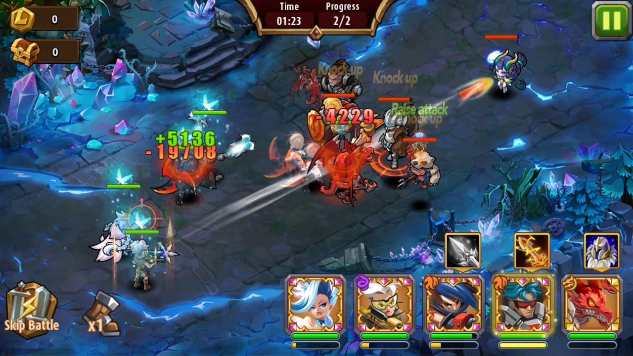 Magic Rush Heroes Crystal Dungeon 140 AD Team No Legends