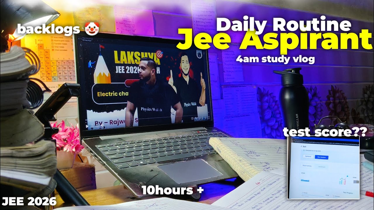 Study vlog JEE aspirant 2026 | A day in a life of a jee aspirant | #jee #jeebatchstudyvlog