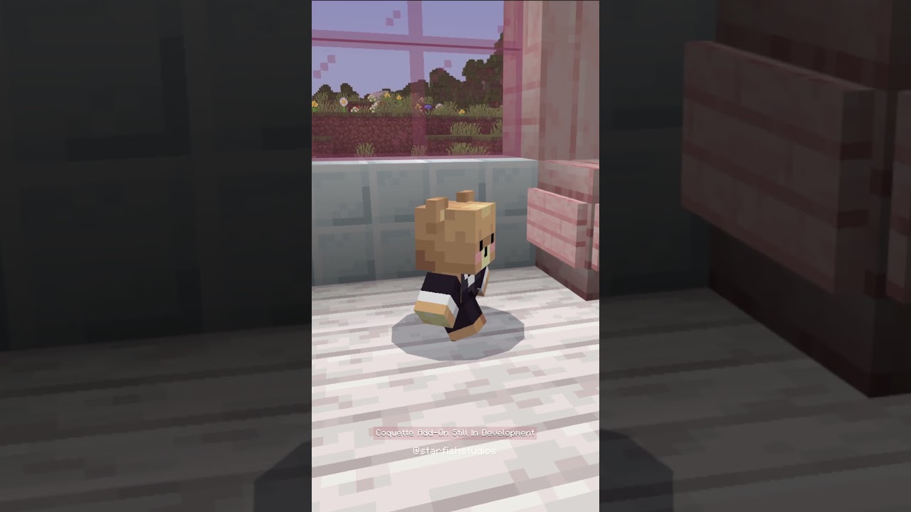 It's a teddy bear! #minecraft #bedrock #addon #coquette