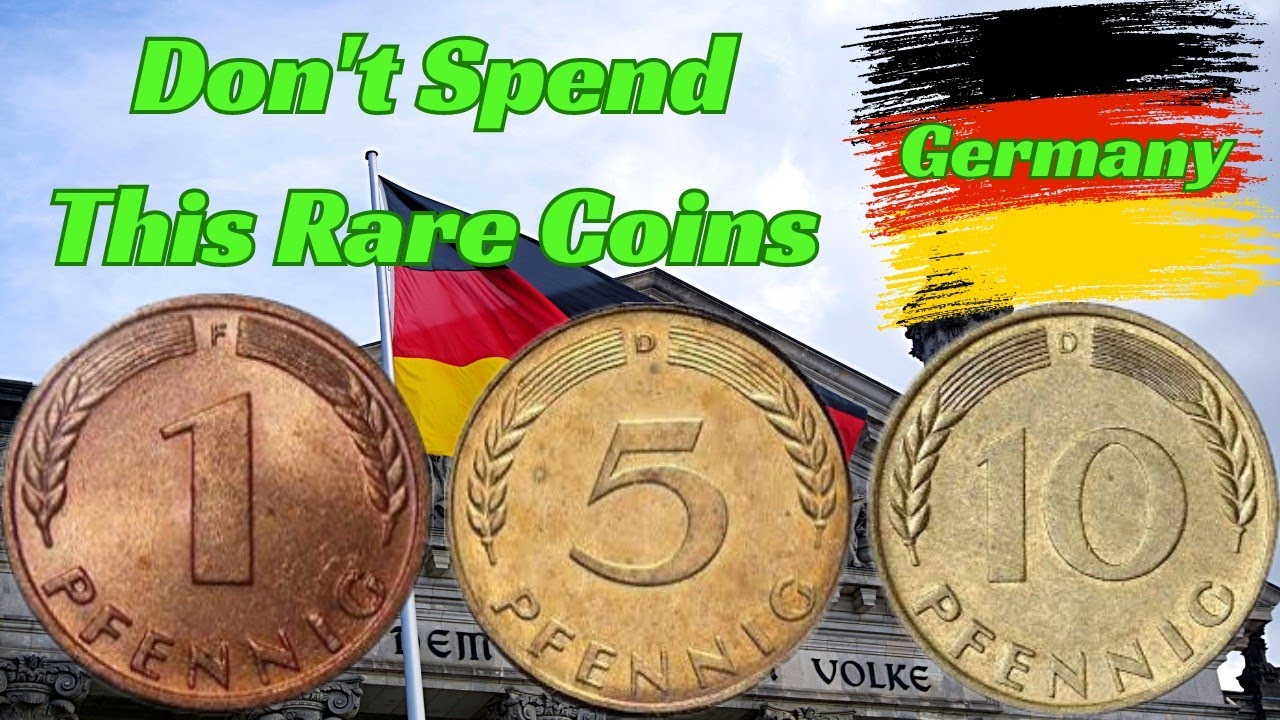 GERMANY TOP 8 PFENNIG VALUE AND DETAILS DON'T SPEND THESE COINS! COINS WORTH MONEY