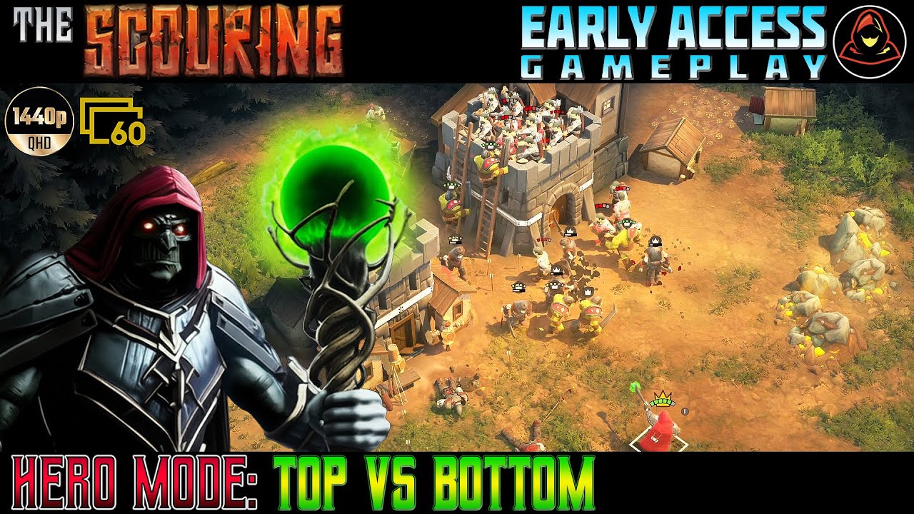 The Scouring | HERO MODE: Top vs Bottom (Early Access RTS Gameplay)