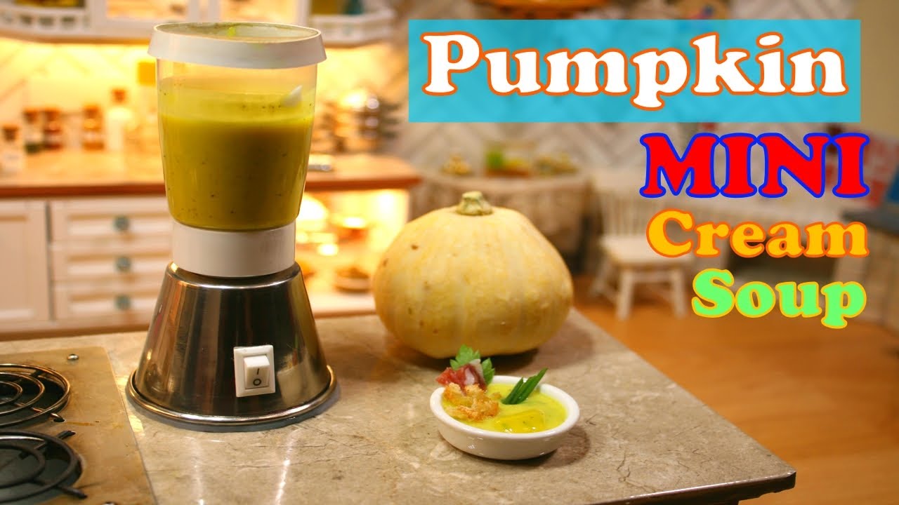 Тыквенный крем-суп с грибами и курицей.#Pumpkincreamsoup #Minipumkin #Minikitchen #Miniature