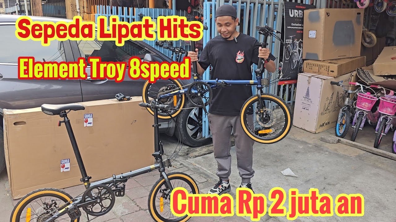 Sepeda Lipat ELEMENT TROY 8Speed Stripline Termurah 2024