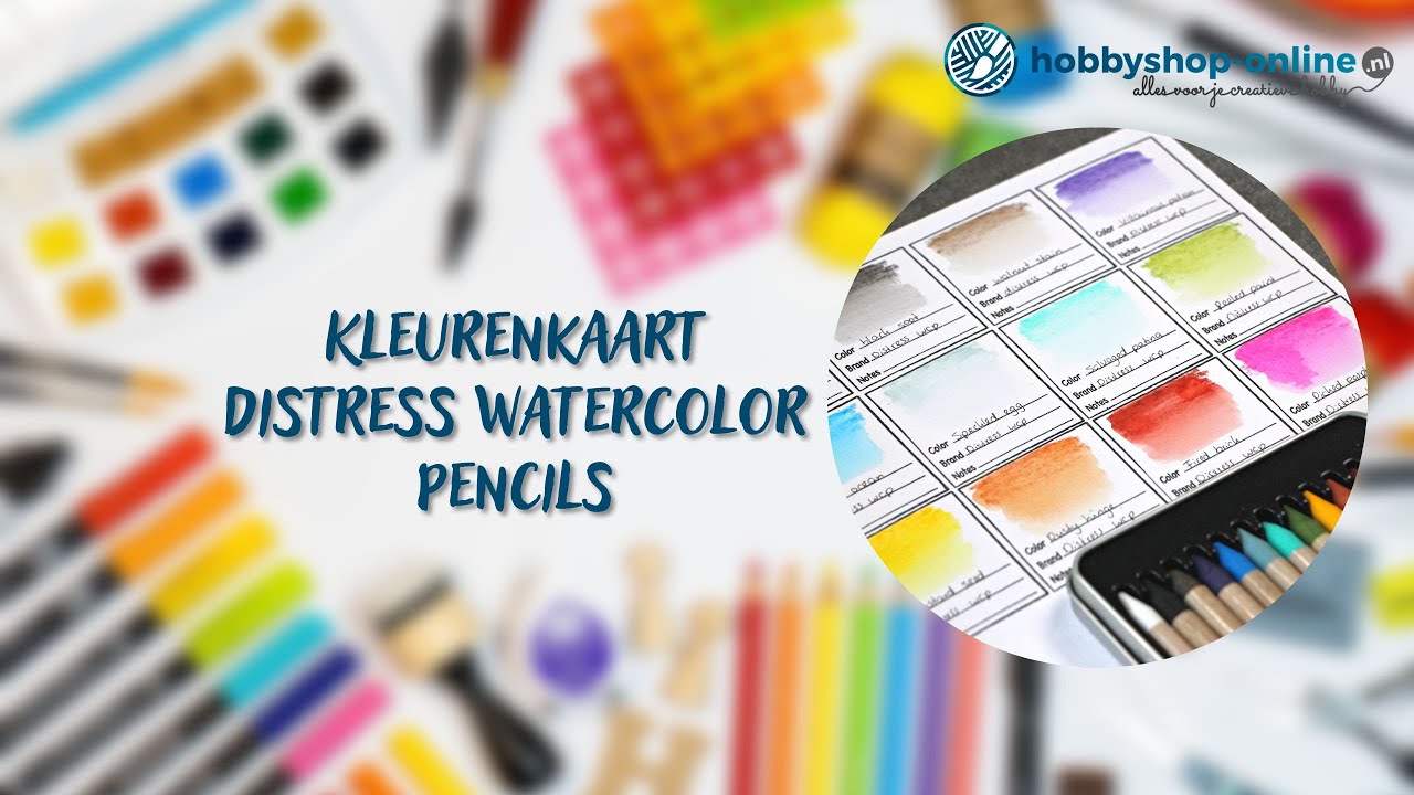 Kleurenkaart Distress Watercolor pencils