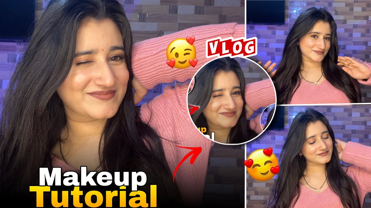 Aaj finally makup tutorial video bna he di 😉💕
