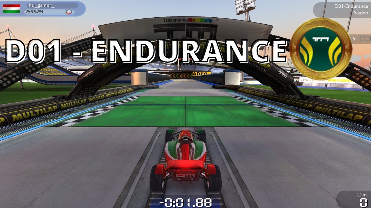 Trackmania Nations Forever - D01 - ENDURANCE - Author Medal