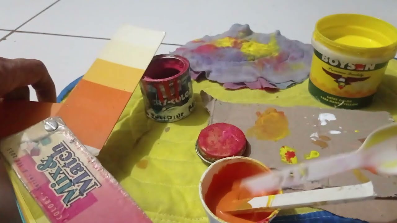 ORANGE PAINT EASY MIX #3 (TAGALOG TUTORIAL)