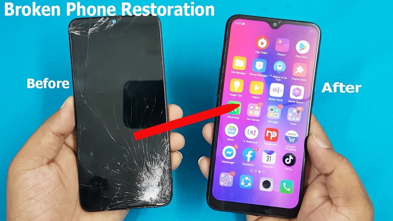 Restoration Destroyed Phone | OPPO A5s Screen Replacement With Frame | How to rebuild broken phone
