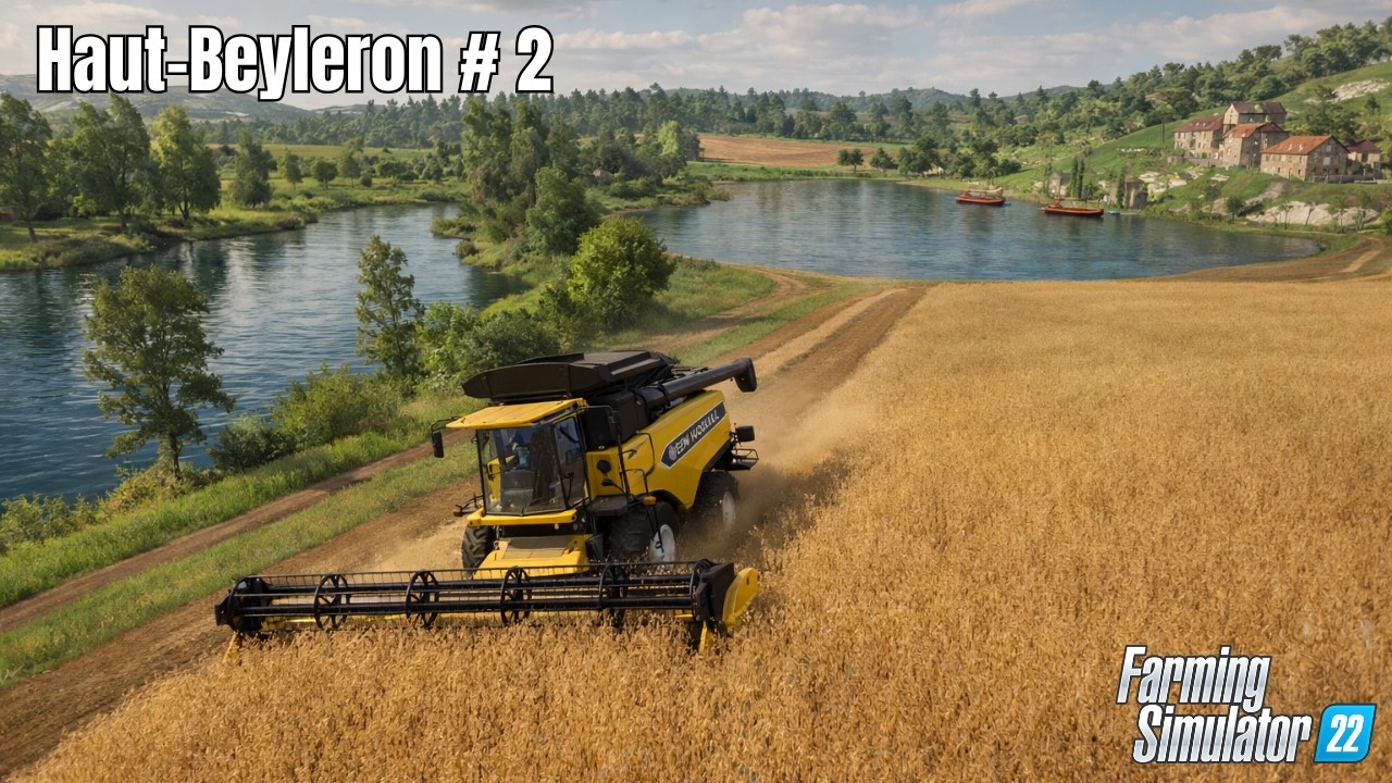 Harvesting Our First Big Field! | FS22 Haut-Beyleron Start From Scratch Ep.2