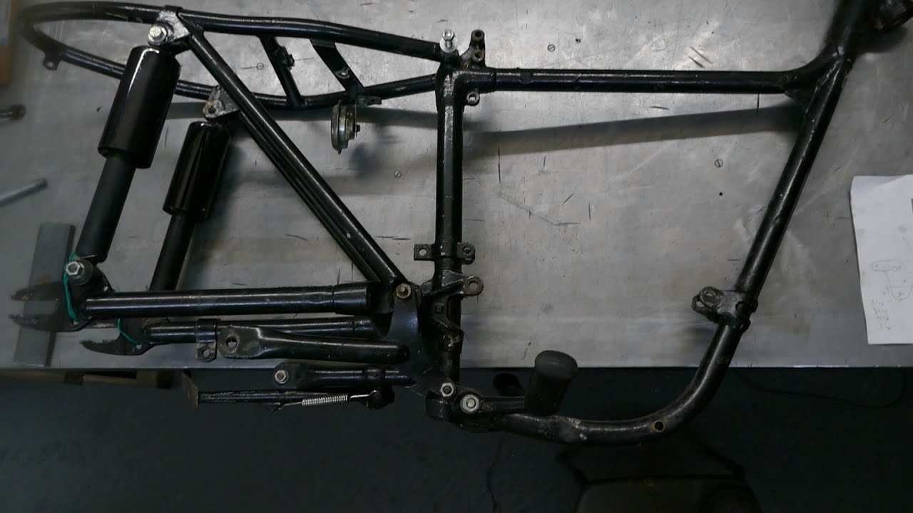 Repairing a Triumph Tiger Cub Frame - restoring the centre stand pivot lugs. Part 1 - preliminaries.