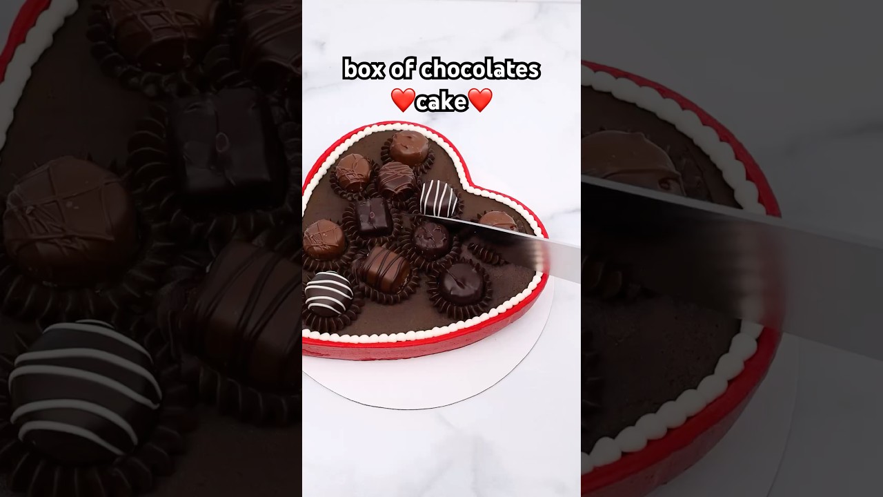 Tutorial: Box of Chocolates Cake for Valentine&rsquo;s Day! ❤️🍫 #valentinesday #cakedecorating