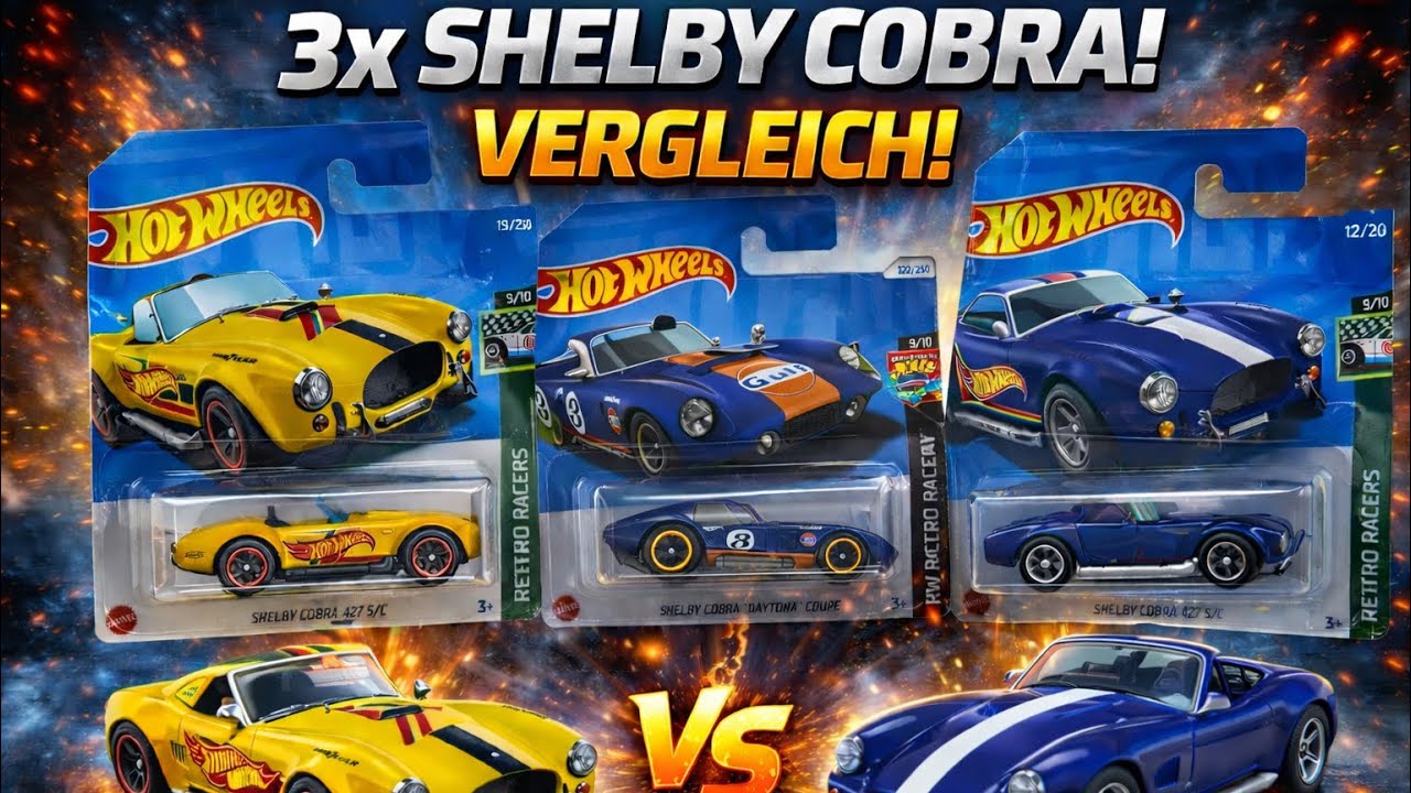 HOT WHEELS DER SHELBY COBRA VERGLEICH DAYTONA COUPE VS 427 S/C
