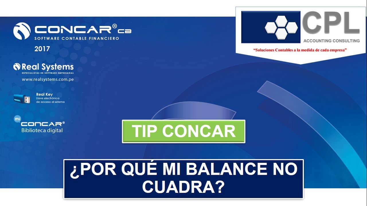 TIP CONCAR | ¿POR QUÉ? MI BALANCE NO CUADRA