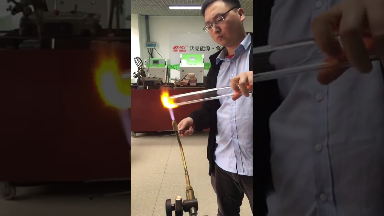 OH3000 oxyhydrogen flame torch melting quartz glass OD30mm
