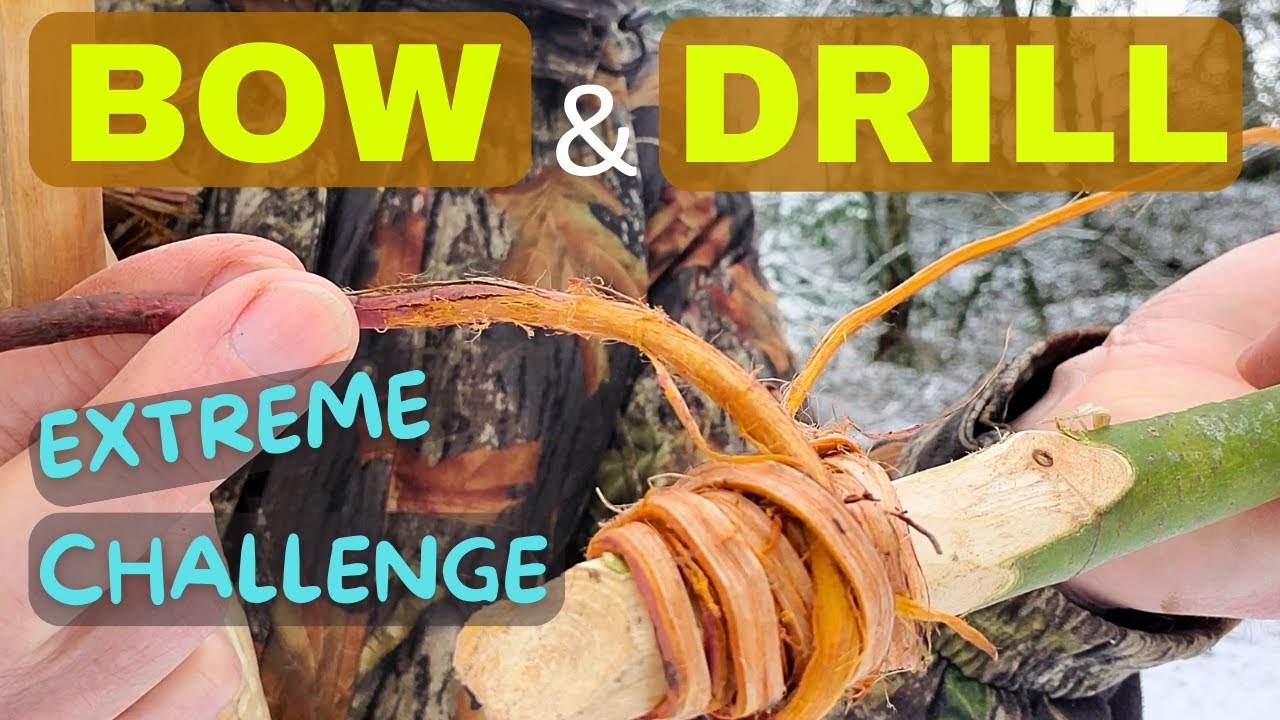Bow and Drill Fire Making | Extreme Winter Challenge