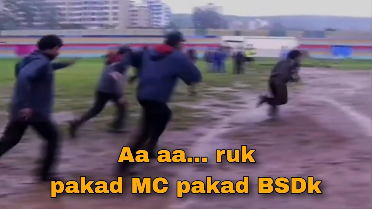 CID chasing 'pakad mc, pakad bsdk' meme template