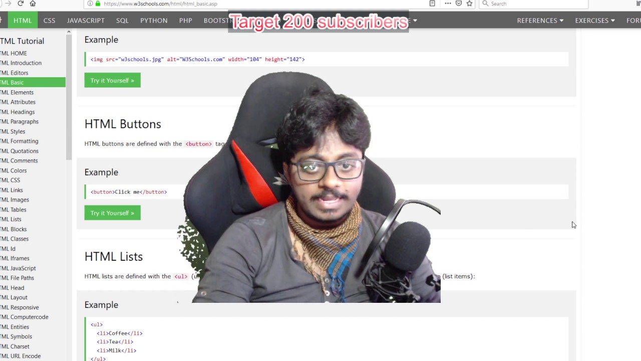 Learn HTML course w3schools explanation #part2 from Hem_Kumar in telugu Telugu Live Stream