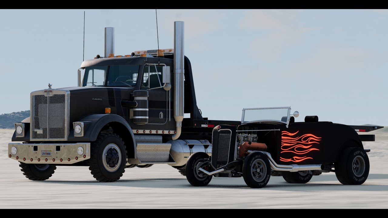 Transporting and Racing the Bruckell Nine on the Salt Flats (POV Driving) - BeamNG.drive