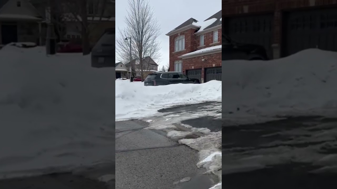 Vaughan , Ontario Canada 🇨🇦 #canada #ontario #vaughan #snowfall  #snow #foryou #viralvideo #roads