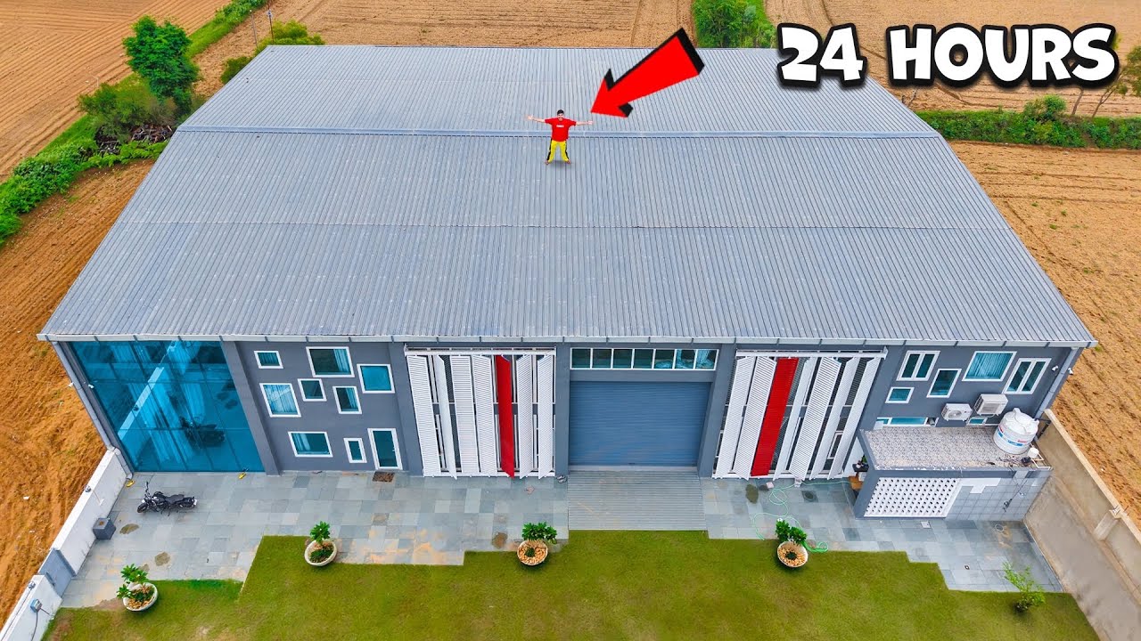 24 Hours Challenge on Our Studio Roof | 24 घंटे नीचे नहीं उतर सकते🤯| Will I Survive?