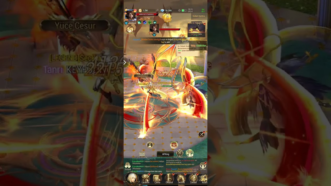 Demon Hunter: Rebirth Kraliyet Düellosu 137 m vs 186 m Kazandim 💪💪😈#demonhunter