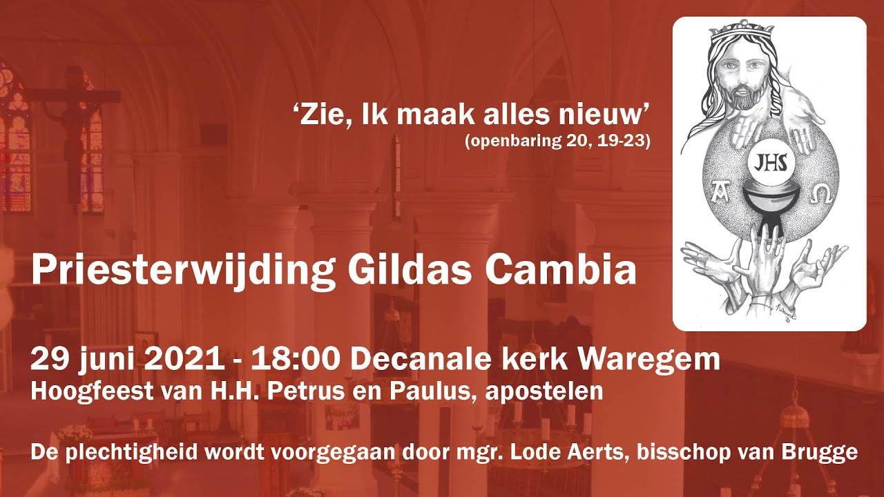 Priesterwijding - Gildas Cambia - Decanale Kerk Waregem