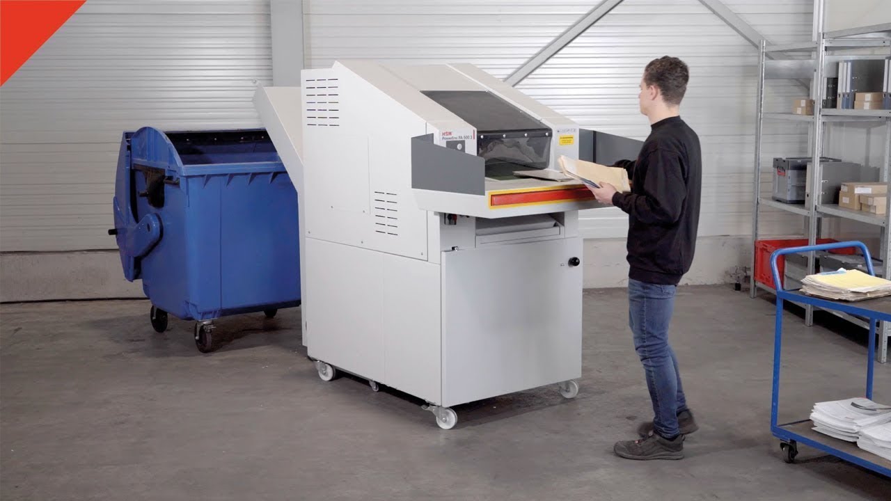 HSM Powerline FA 500.3 – Die leistungsstarke Lösung für die DSGVO-konforme Aktenvernichtung!