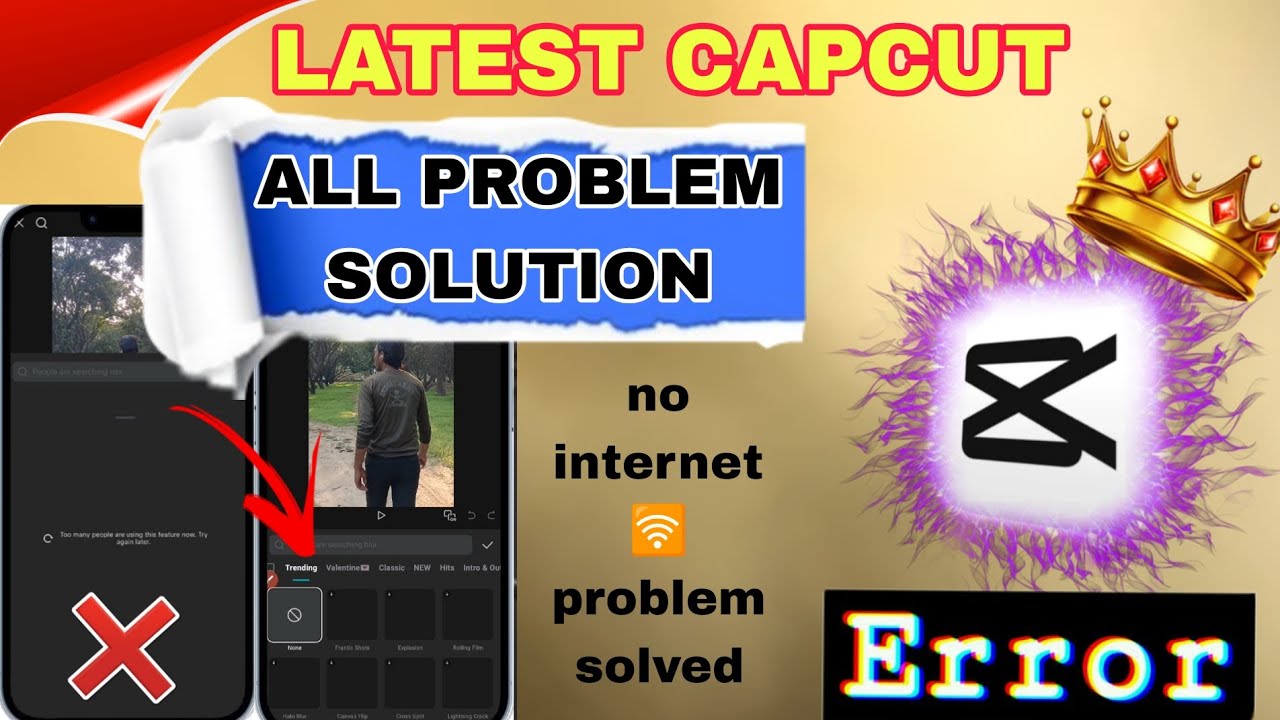 Too many people are using this feature now try again later// no internet connection problem Capcut 
