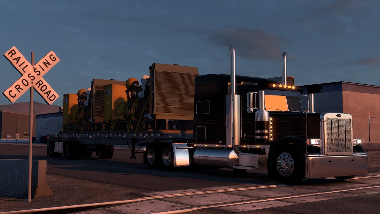 Peterbilt with CAT 3406 Straight Pipe ASMR Night Ride - American Truck Simulator