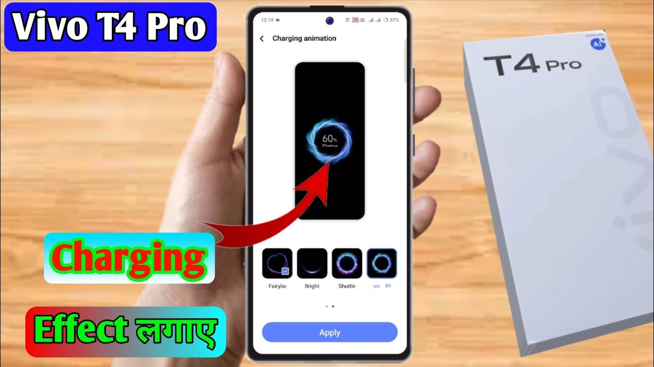 hot to set  charging animation in vivo t4 pro, vivo t4 pro charging animation theme, vivo t4 pro