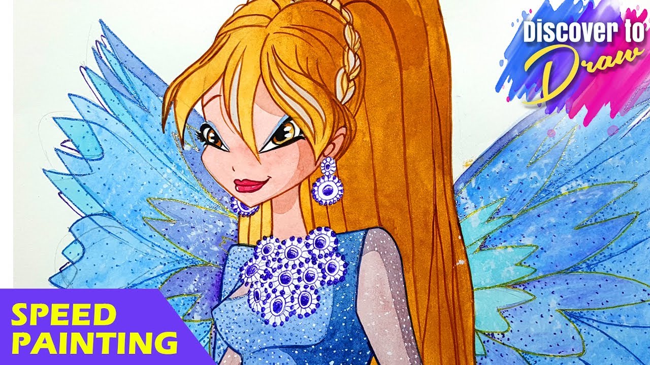 How to Draw Stella Onyrix From Winx Club - Speed Painting 2018